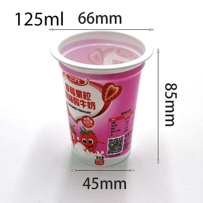 पर्यावरण के अनुकूल प्लास्टिक के कप प्लास्टिक हटना 125ml आइसक्रीम कंटेनर दही कप