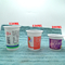 सफेद कस्टम मुद्रित पीपी डिस्पोजेबल ठग दूध / दही / कोलोफुल ढक्कन के साथ चाय का प्याला प्लास्टिक कप;