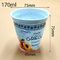 170 मिलीलीटर डिस्पोजेबल प्लास्टिक कप दही कप ढक्कन के साथ जमे हुए दही कप