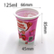 डेसर्ट के लिए ढक्कन वाले खाद्य ग्रेड प्लास्टिक कप के साथ 125 मिलीलीटर दही कप